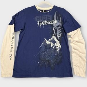 Rare VTG Jinx World of Warcraft Ride Northrend Shirt S Layered‎ Blizzard Y2K Emo